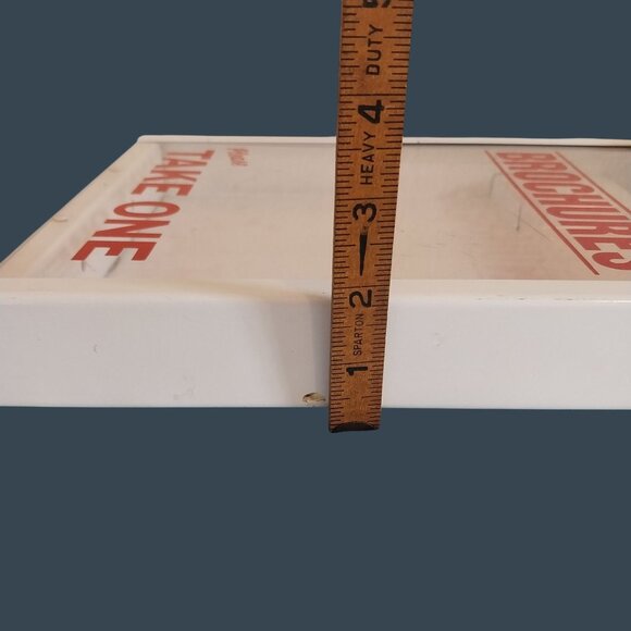 Wall-Mount Brochure Holder With "Brochures Please Take One" Text - Picture 5 of 5